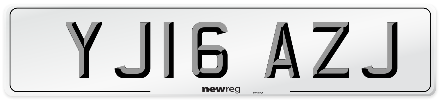 YJ16 AZJ Number Plate from New Reg